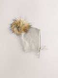 The Little Tailor baby hat with pom pom, UK version