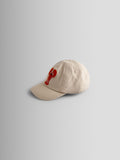 JoJo Maman Bébé ecru lobster bouclé cap, imported from the UK
