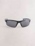 Sport wrap polarised sunglasses black, imported from the UK