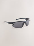 Sport wrap polarised sunglasses black, imported from the UK