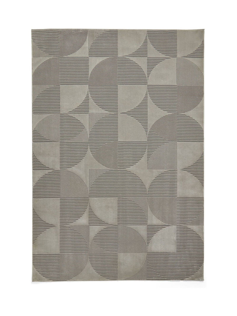 Catherine Lansfield silver retro circles rug, imported from the UK
