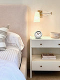 Mondaine white alarm clock 125mm - British product