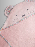 JoJo Maman Bébé pink floral mouse hooded towel 75x75 cm - British product