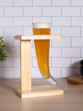 MenKind Viking horn drinking glass clear 480ml - British product