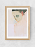 East End Prints white nude portrait wall art print - British product