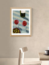 Next East End Prints Oak Blue Wine Time Wall Art Print by Susie Miller- Buy online at McGrocer