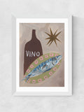 East End Prints white fish supper wall art print - British product