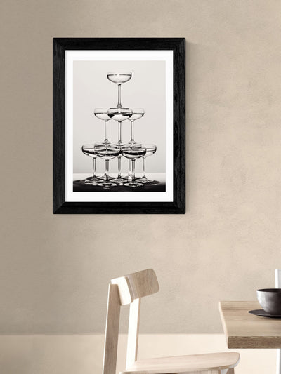 Next East End Prints Black Champagne Monochrome II Wall Art Print- Buy online at McGrocer