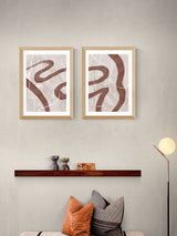 Next East End Prints Set of 2 Oak Abstract Fuzz Wall Art Prints by 1x Gallery- Buy online at McGrocer