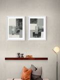 East End Prints set of two black monochrome art prints - British product
