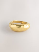 Next Gold Tone Stainless Steel Waterproof Domed Ring- Buy online at McGrocer
