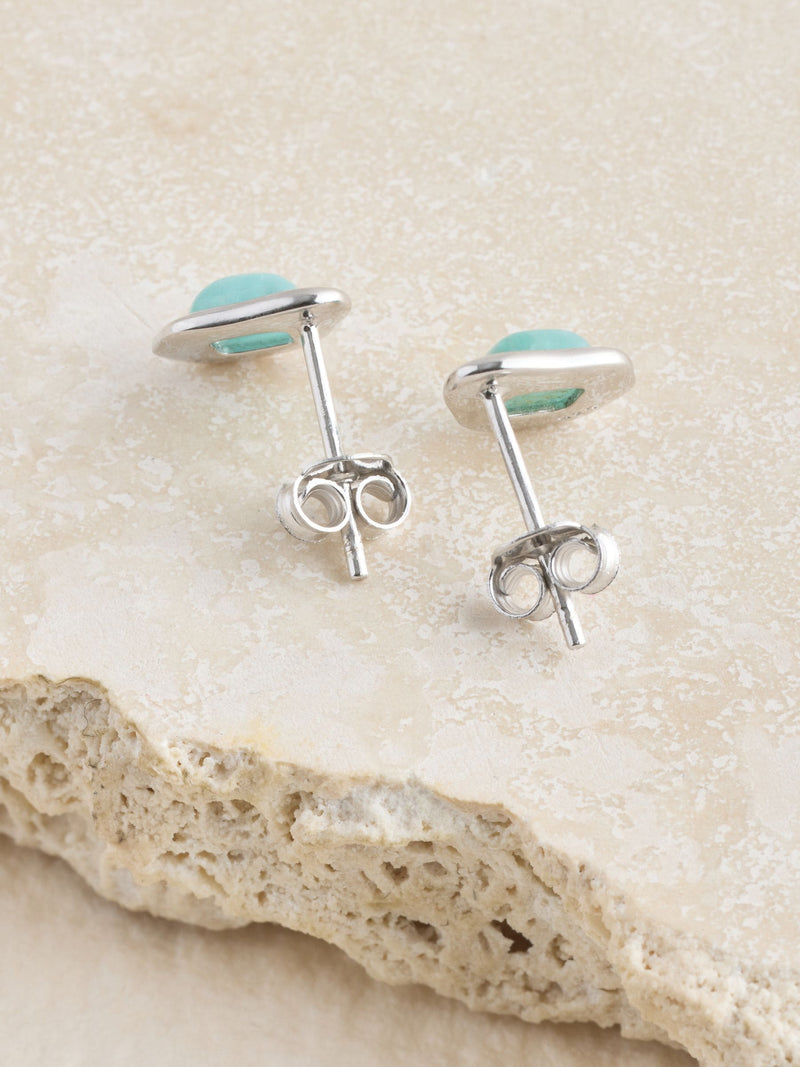 Sterling Silver Turquoise Stud Earrings - British product