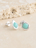 Sterling Silver Turquoise Stud Earrings - British product