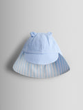 JoJo Maman Bébé blue cheesecloth legionnaire cap, imported from the UK