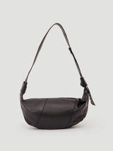 Next Hush Black Oversized Leather Crescent Bag- Buy online at McGrocer
