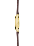 Women's 25mm Round Analogue Watch with Grey Leather Strap