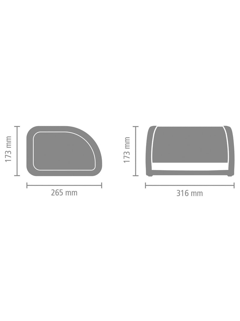 Brabantia white medium roll top bread bin - British product