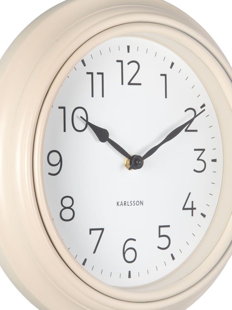 Present Time warm grey wall clock 30cm, imported from the UK