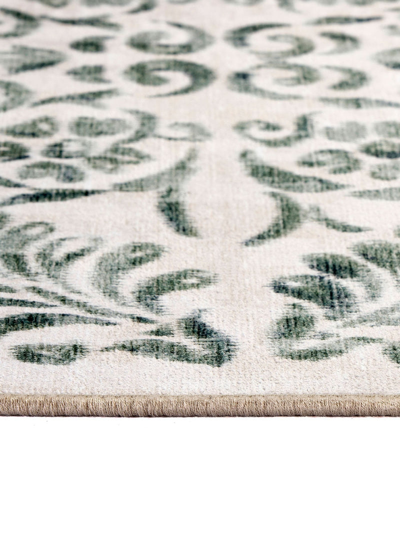 Hug Rug Green Vintage Scroll rug (British brand)