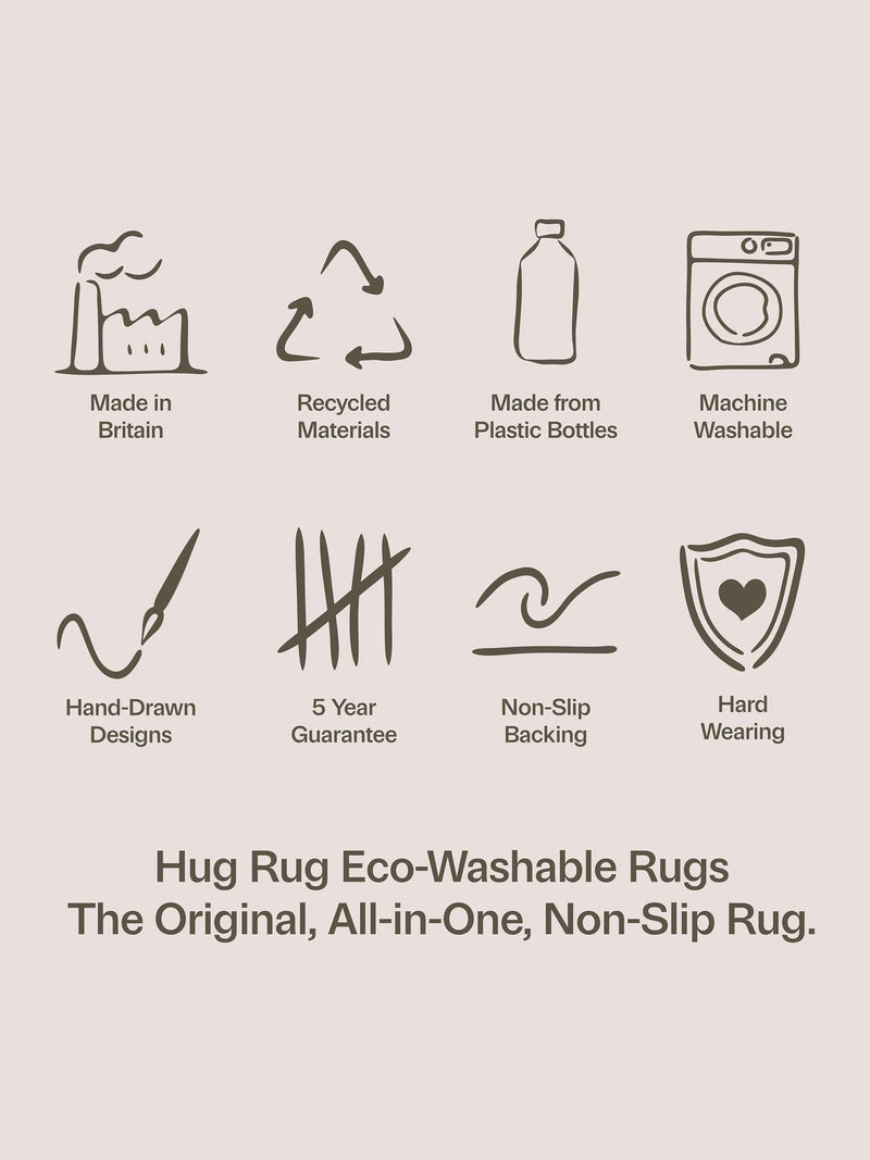 Hug Rug Green Isla Plaid rug, imported from the UK