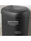 Swan Black Oval sensor bin 55L (British brand)