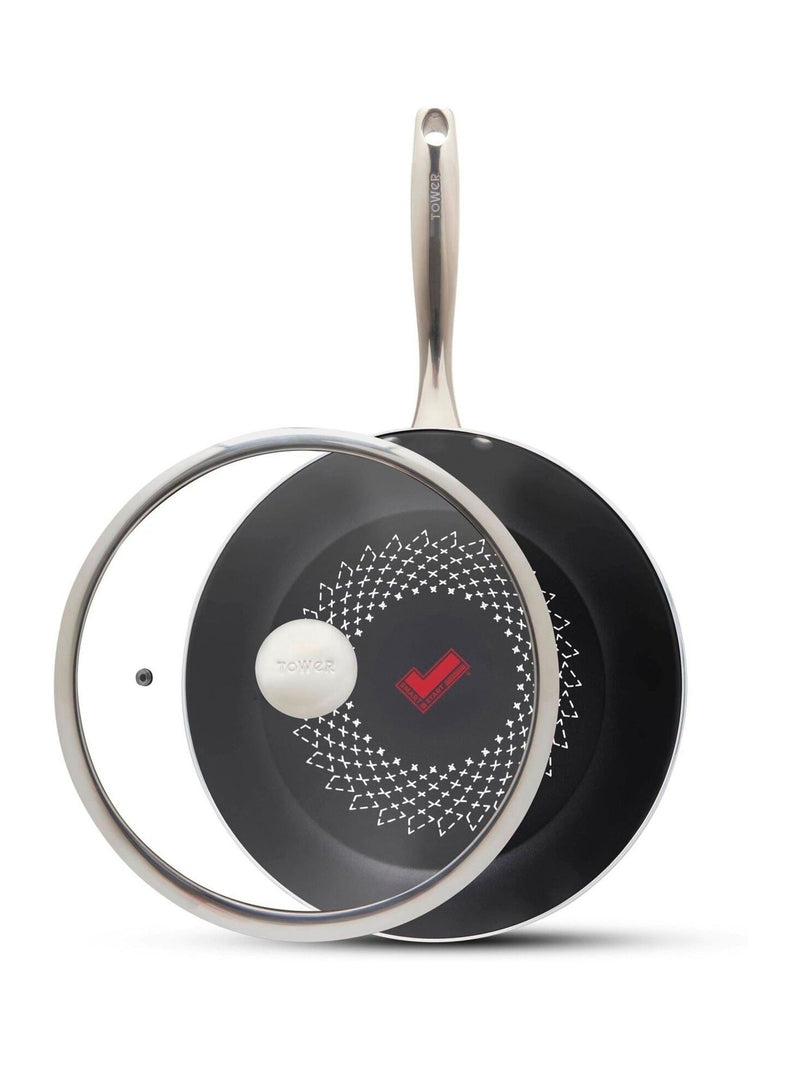 Tower Black Smart Start Ultra Forged 28cm Multi-Pan with Lid