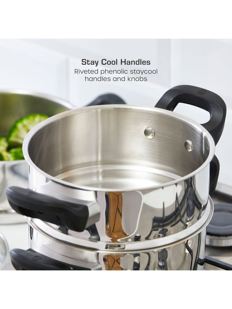 Swan stainless steel 3 tier steamer 18cm - British product