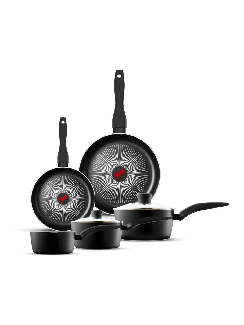 Tower 5 piece black cookware set (British brand)