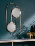 Paoletti Brass Abstract Double Wall Mirror