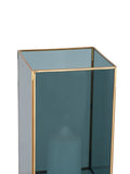 Pacific Lifestyle brass glass square candle holder - British product