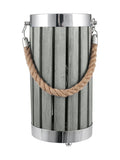 Pacific Grey small Austell wash wood lantern light - British product