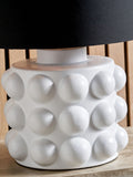 Pacific white bobbled ceramic ceiling light large, UK version
