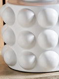 Pacific white bobbled ceramic ceiling light large, UK version