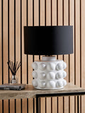 Pacific white bobbled ceramic ceiling light large, UK version
