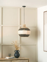 Next Pacific Black Rattan Woven Pendant Ceiling Light- Buy online at McGrocer