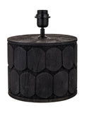 Pacific Cezara table lamp in wood and linen, imported from the UK