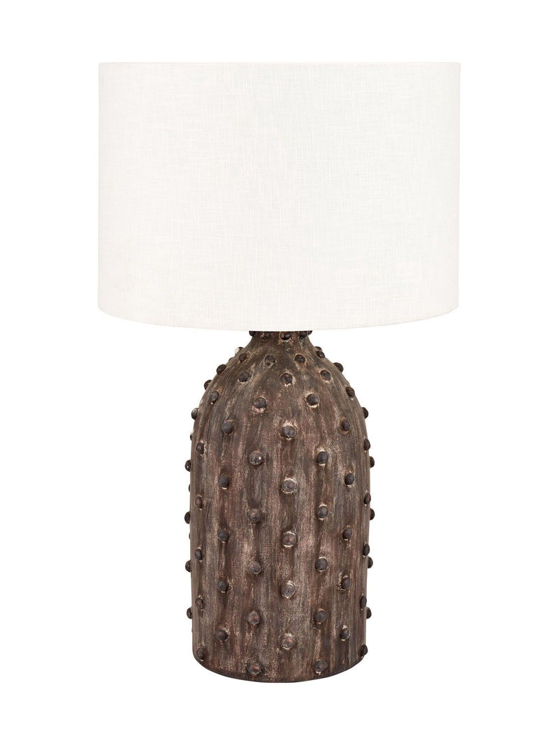 Pacific Grey Kali stoneware table lamp, UK version