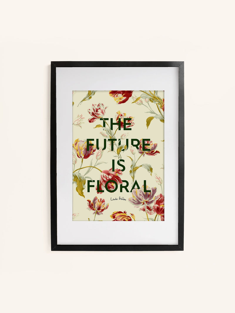 Laura Ashley Black Gosford Slogan Large Wall Art Frame, UK version