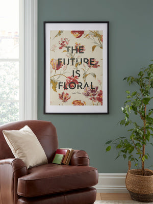 Laura Ashley Black Gosford Slogan Large Wall Art Frame