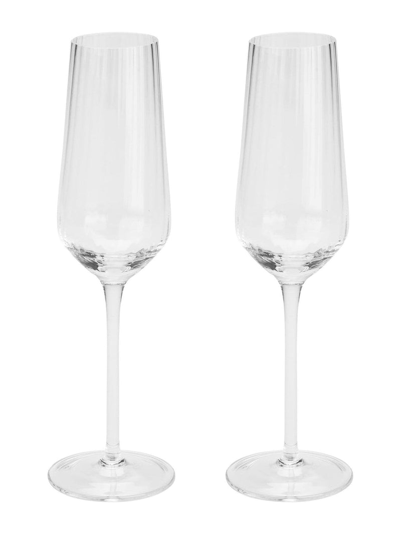 Style Sisters set of 4 clear champagne flutes 25cm, UK version