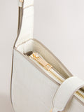 Bone croc structured shoulder bag, UK version