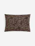 Brown cut velvet abstract zebra cushion 40x59cm, imported from the UK