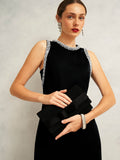 Hobbs Renata bow velvet clutch, imported from the UK