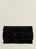 Hobbs Renata bow velvet clutch, imported from the UK