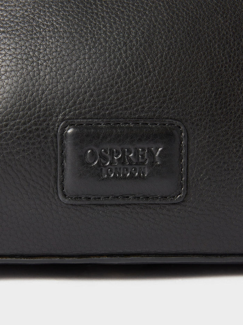 Osprey London black Oxford leather hobo bag, UK version