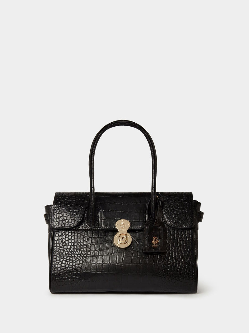 Osprey London Weybridge leather shoulder bag with adjustable interior (British brand)