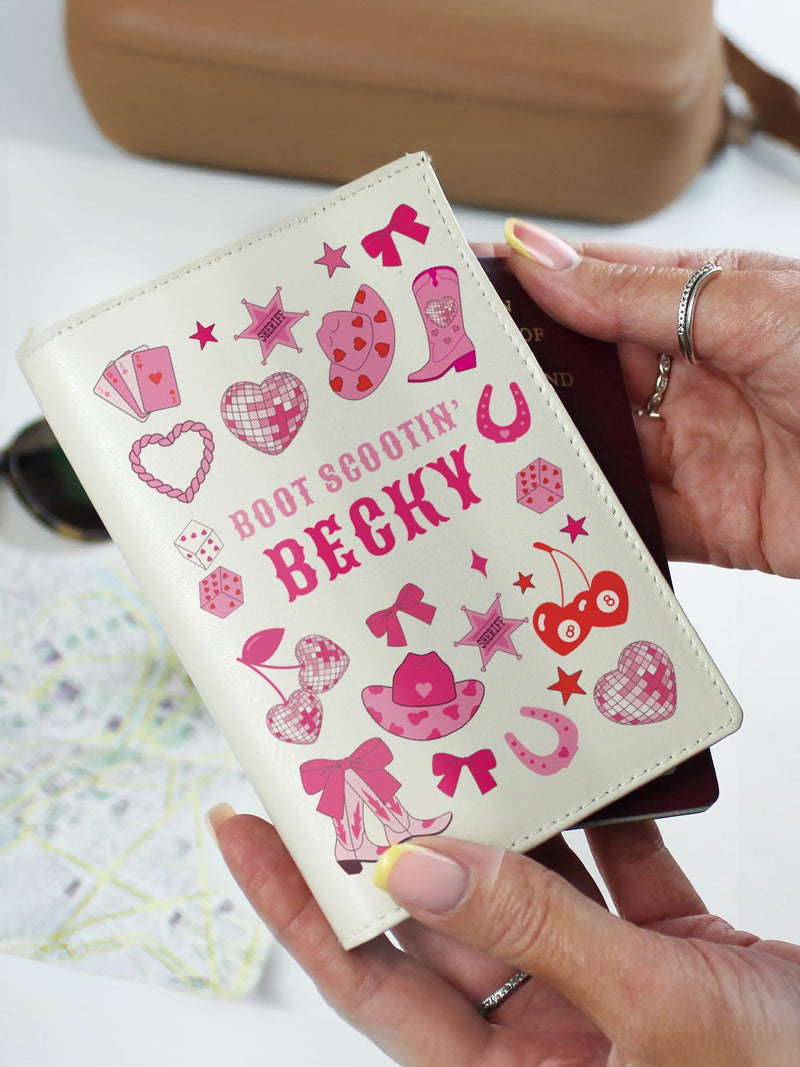 PMC cowgirl passport holder and luggage tag set (British brand)