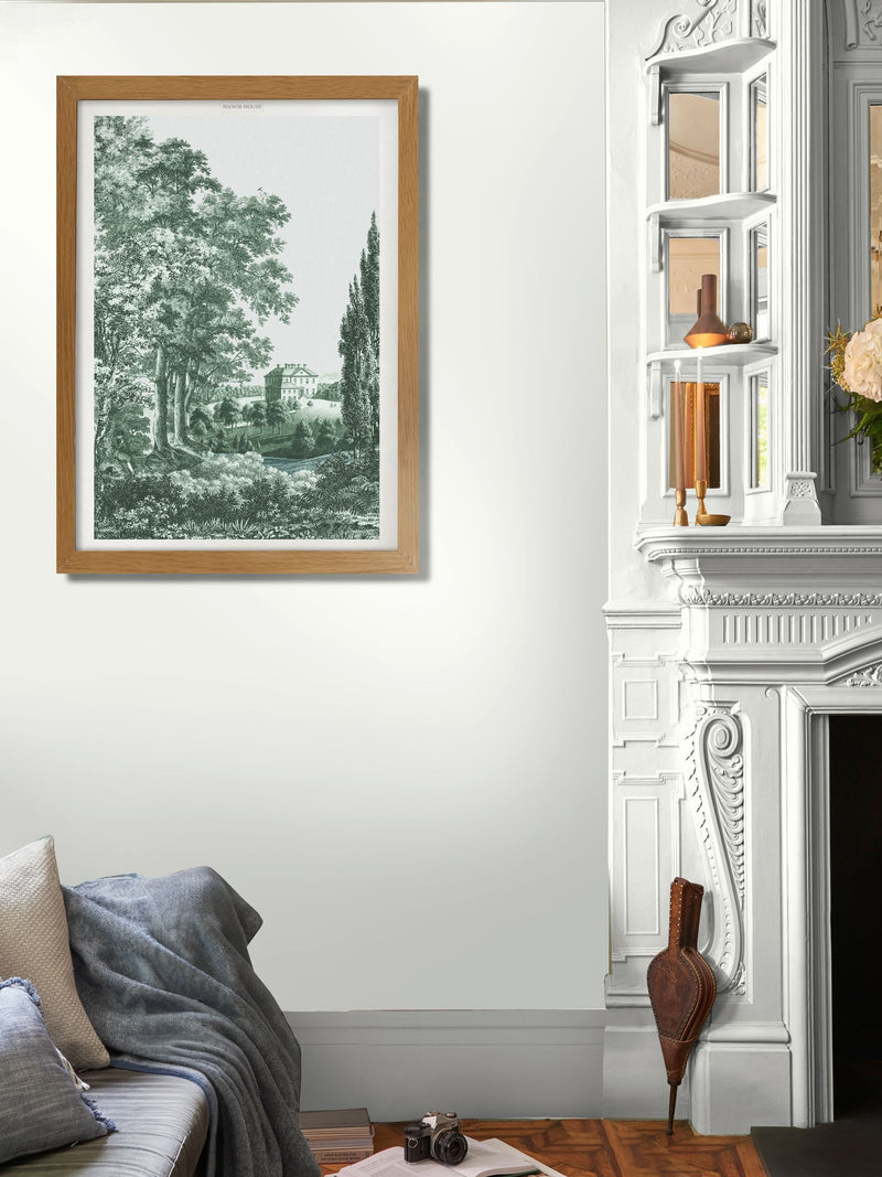 Graham & Brown Stately Manor Green framed art, imported from the UK