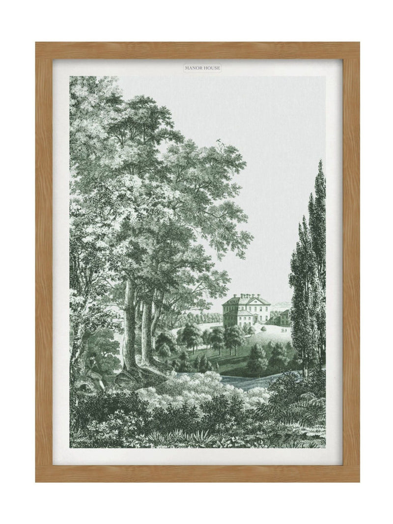 Graham & Brown Stately Manor Green framed art, imported from the UK