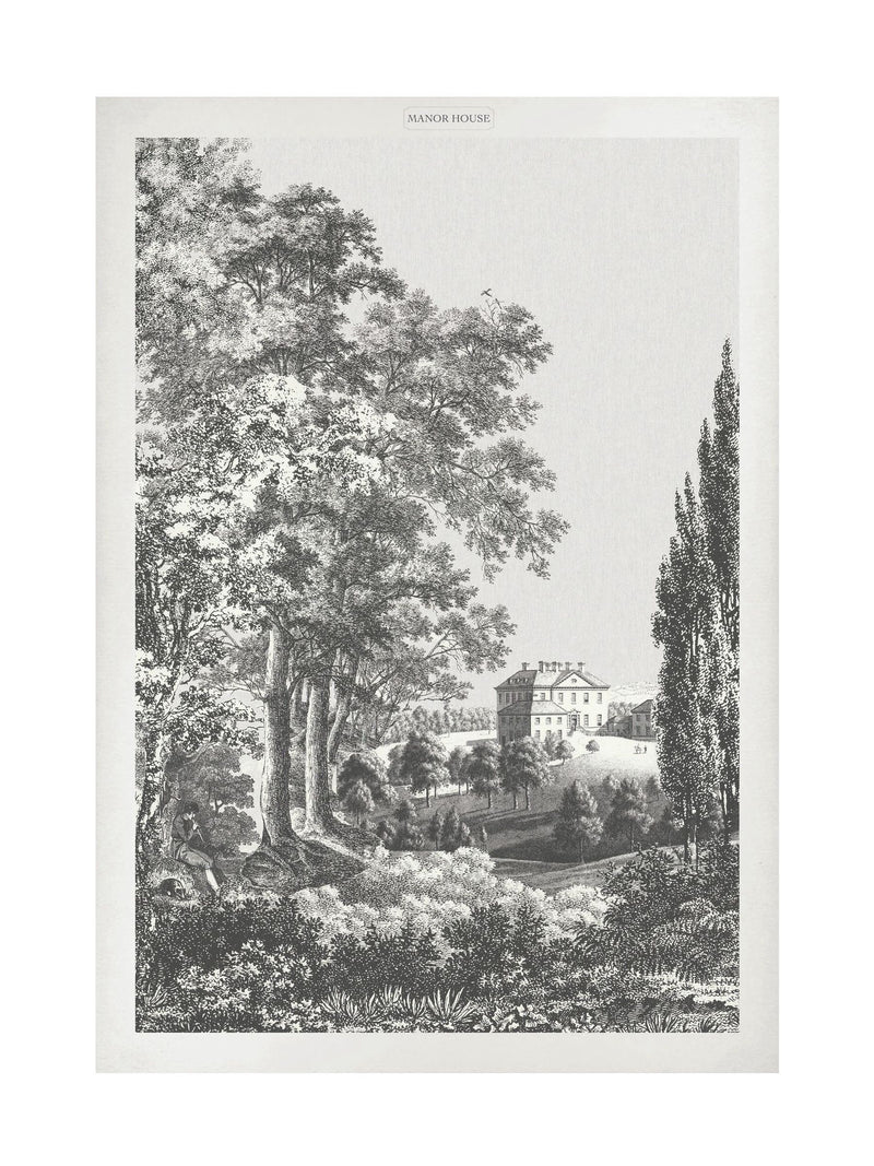 Graham & Brown Stately Manor Mono wood frame wall art - British product